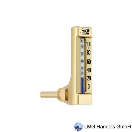 SIKA Thermometer HKL-Ausführung 110mm Winkel 90° 175WBZ,0+100°C,FÜ,L1=63mm,G1/2 