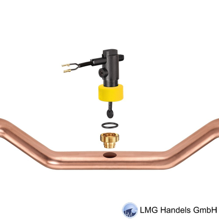 Strömungsschalter für Wärmepumpen zum Direkteinbau in Kupferrohre Ø 22x1