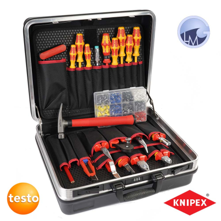 VDE Elektro-Werkzeugkoffer mit Knipex Werkzeuge & TESTO Messgeräte